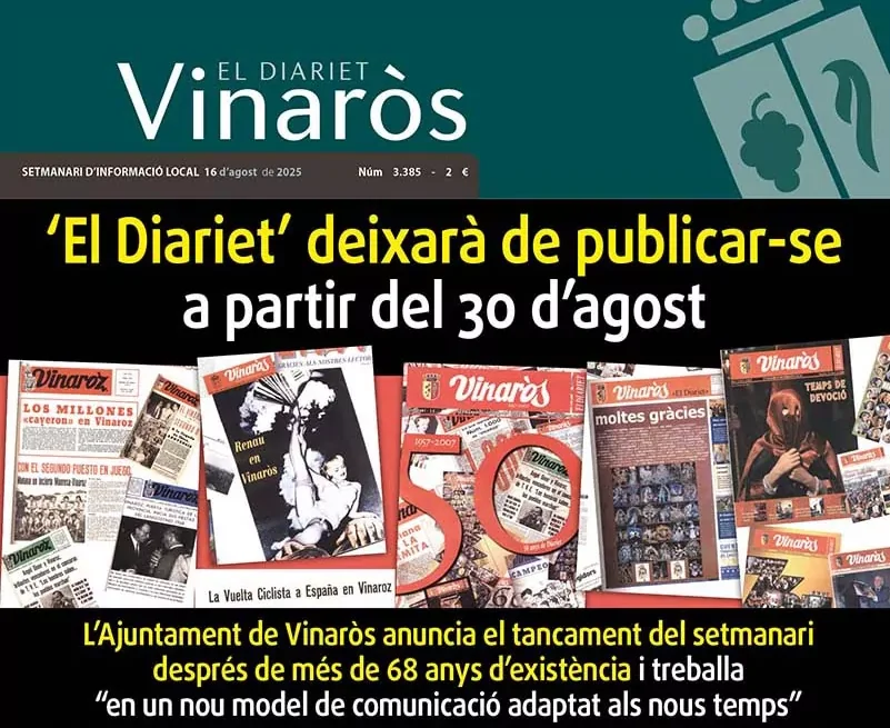 3.385-Diariet-16-dagost-2025-2.jpg Darrera setmana de publicació del setmanari “Vinaròs”
